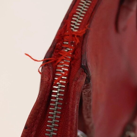 LOUIS VUITTON Hand Bag 2way 2014Stainless Steel Red LV Auth 126285 - Picture 10 of 16